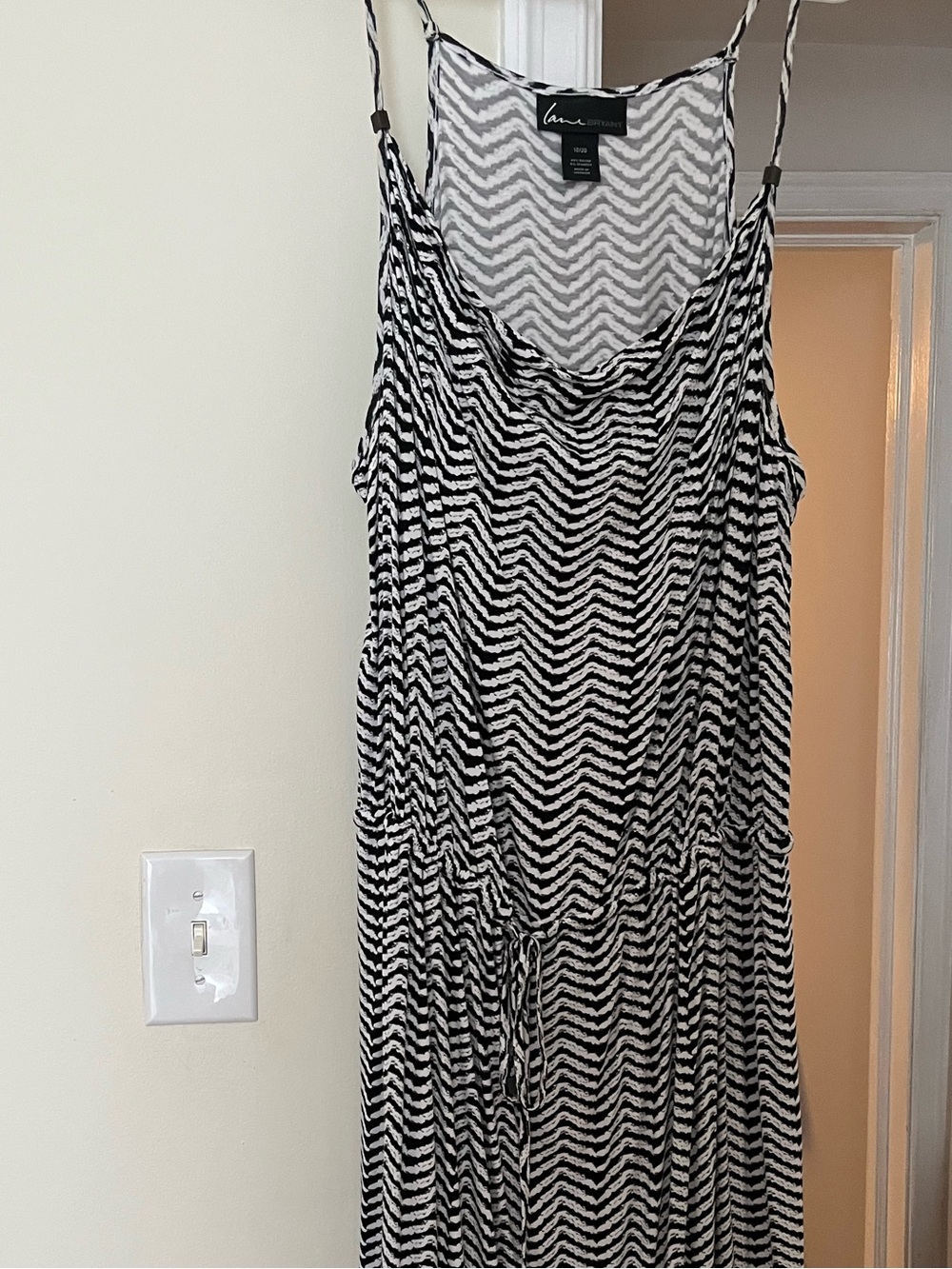 Lane Bryant Gray & White Zigzag Sleep mini dress /Top